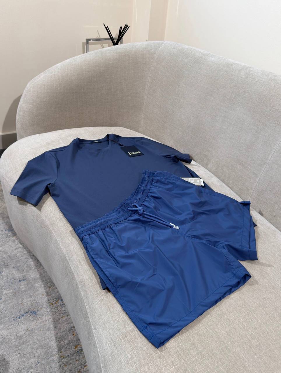 Set Herno T-shirt + Short Marine Uni